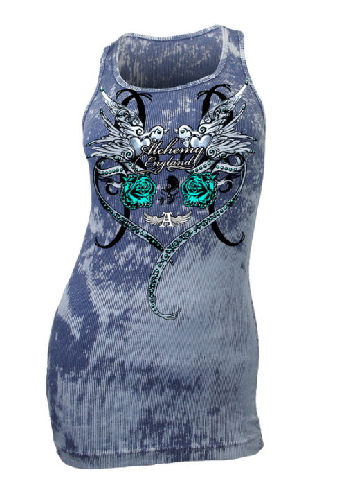 Alchemy Love Roses Blue Girl Top